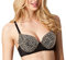 PengGengA Damen Reizvolle Büstenhalter-Punk-Leistung Metallische Nieten Verzierte Strappy Reizvolle BH Schwarzes Silber 36B/C