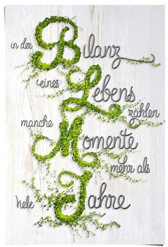 REINDERS Poster, Bilanz des Lebens, Schlafzimmer, Poster, Wanddeko, Room Decor, 150 gr. glänzend Bilderdruckpapier, Grün, 91,5x61cm