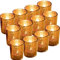 GBATERI 12 Pack Speckled Gold Votive Candle Holders,Mercury Glass Tealight Candle Holders 2.67 H for Home, Parties, and Wedding Decor(Gold)-Tea Light Candles not Included