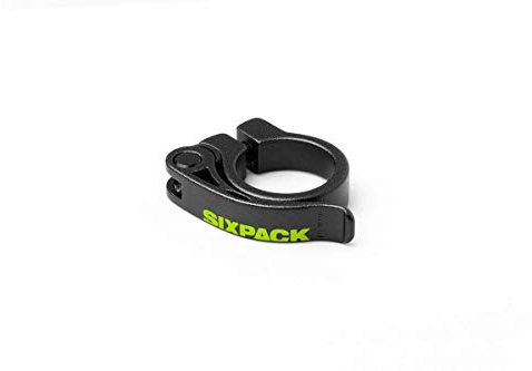 Sixpack Menace Fahrrad Sattelklemme mit Schnellspanner 31.8mm / 34.9mm schwarz/gelb: Größe: 31.8mm