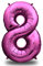 envami® Palloncini Compleanno 8 Anni Rosa 101 CM - Palloncino Numero 8 - Palloncino 8 Anni Compleanno - Vola con l'Elio