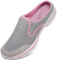 Sabots Femmes Confortable Pantoufle Coton Hommes Antidérapant Chaussons intérieur extérieur, Gris Rose, 39 EU
