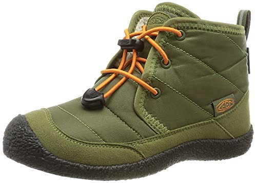 KEEN Unisex Kinder Howser 2 Chukka Waterproof Chukka Boots, Capulet Olive/Russet Orange, 29 EU