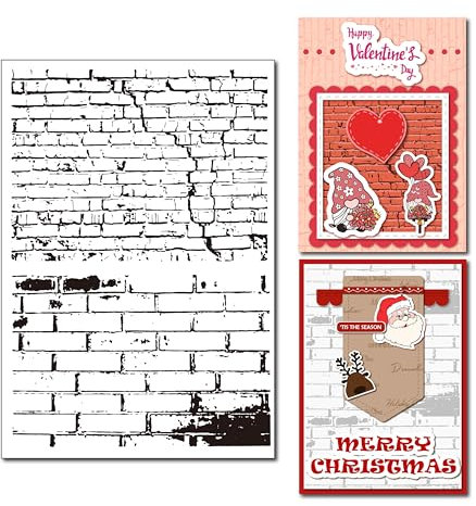 Arrietty Transparente Stempel für Backsteine, Wand, Hintergrund, DIY, Gummi, transparent, Stempel für Kartenherstellung