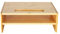 WKWKER Supporto per computer portatile a 2 livelli in bambù con supporto per computer portatile con organizer per documenti scanalati per workstation Home Office Printer Stand colore naturale