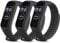 Yisica Lot de 3 bracelets de rechange colorés en silicone pour Xiaomi Mi Band 4, Xiaomi Mi Band 3, Noir/ Noir / Noir, Moderne