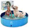 COOL PAWS - Piscina pieghevole per cani, 120 x 30 cm, in plastica e gatti, vasca da bagno a tenuta stagna interni ed esterni, portatile animali domestici, bambini