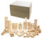 HolzFee Holzbausteine 240 XL Holzklötze naturbelassen mit Holzkiste Holz Bausteine Set