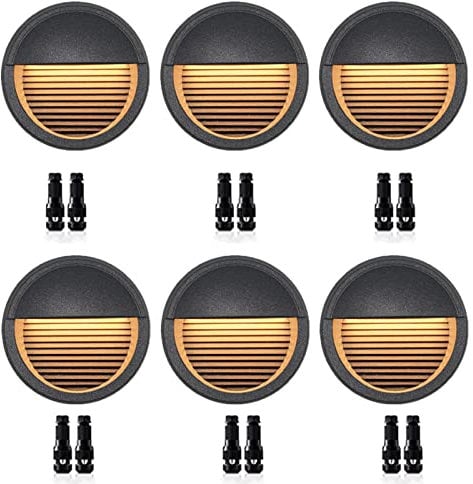 WZYJLyds Deck Lights 4W LED Landscape Step Stair Lights Outdoor with Wire Connector 3000K Accent Lighting for Garden Post Fence (Color : Warm White light 3000K, Voltage : 85-265V)
