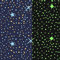 Leuchtstoff Meterware, im Dunkeln leuchtend, Polsterstoff, blau, Karikatur-Sterne, Universum, Galaxie, Sternenhimmel, Stoff, DIY, Kunsthandwerk, Patchwork-Kleidung, 1 Yard(92x150cm)