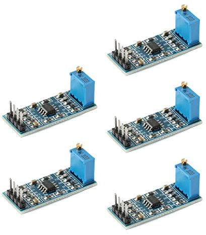 JESSINIE LM358 Module, 5Pcs Operational Amplifier, Weak Signal Acquisition, 100 Times Adjustable Gain, DC5 to 12V, Part Number LM358, 5 Channels
