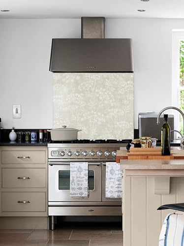 Country Living Meadow Ochre Glass Kitchen Splashback 600mm x 750mm
