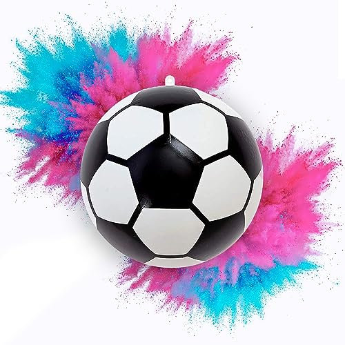 UPSHELL - Pallone Baby Shower Boy or Girl, Kit Completo per Gender Reveal Party con Palla, 2 Confezioni di Polvere Colorata e 2 Pacchetti di Coriandoli Rosa Blu (Pallone)