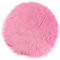 Gralara Runder Sitzkissen Auflage Künstlicher Boden Teppich, Hot Pink 40cm