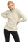 janisramone® Polo High Neck Jumpers for Women UK, Cable Knitted Long Sleeve Ladies Jumpers, Casual Pullover Winter Turtle Neck Tops for Women Size 8-140 Stone