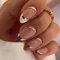 Handcess Künstliche Fingernägel, oval, mittelgroß, Nude, Pink, zum Aufdrücken, Leopardenmuster, gewellt, Mandel, zum Aufkleben, für Damen und Mädchen, 24 Stück