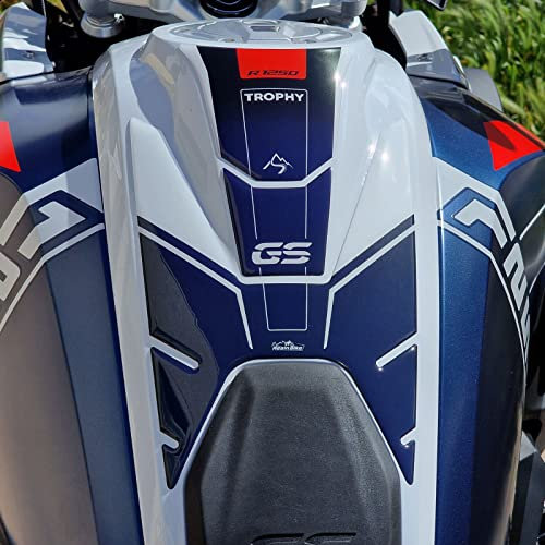 Resin Bike Adesivo Moto Compatibile con BMW R 1250 GS Trophy 2023. Protezione Moto Paraserbatoio da Urti e Graffi. Adesivo 3D Resinato GS 1250 Trophy