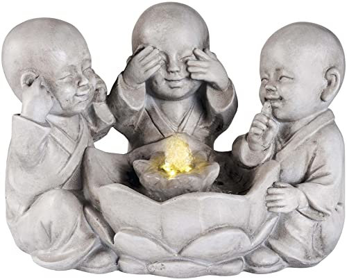 Fontaine en polyrésine Trio Bouddha