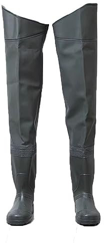 Stivali A Coscia da Pesca Stivali da Pesca all'aperto -80 cm, Stivali da trampoliere con Fibbie Regolabili, Impermeabili e Resistenti all'Usura (Color : Green, Size : 38 EU)