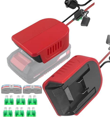 【Upgrade 2 Pack】 Power Wheel Adapter für EINhell 18V Akku-Adapter Stromquellenhalterung für EINhell 18V Adapter Dock mit Drähten Akku-Konverter Stecker DIY Power Wheel