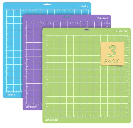 Kokorosa 3 Pack Schneidematte für Cricut Explore One/Air/Air 2/Maker,Quilting Cricket Schneidematten Ersatz-Zubehör, Quilten and Scrapbooking Kunsthandwerk(30.5x30.5cm)