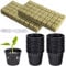 Pot Hydroponique Panier Hydroponie - Laine de Roche - Cordon de mèche de Coton à arrosage Automatique, Pot Plantation Hydroponique Maille Filet pour Jardin Hydroponique Plantation