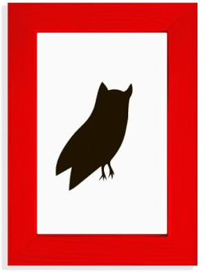 Schwarzer Eulen-Bilderrahmen, Rot