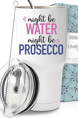 Funny Might Be Prosecco Trinkbecher, 850 ml, lustige und einzigartige Geschenke für Trinker, Humorbecher für Erwachsene, Trink-Themen-Gag-Geschenke für Männer und Frauen, ideales Geschenk für sie