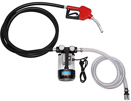 TESUGN Dieselpumpe, 230V 550W Dieselpumpe Heizölpumpe Selbstansaugend, mobile Tankstellen 60L/min, Automatische Zapfpistole für PKW, Tankwagen, etc