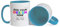 Gift Hub Personalised Mug | Coffee Cup with Coloured Handle and Inner | Any Photo or Text | Custom Coloured Cups for Birthdays, & Occasions | Ceramic Mugs Available in Ten Colours | Light Blue