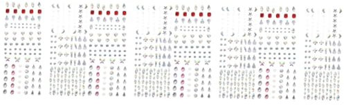 Beaupretty 24 Sheets Face Gems Stickers Makeup Rhinestone Stickers Hotfix Rhinestones Face and Hair Gems Jewels for Decorations