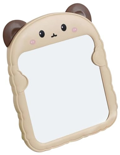 LUOFANG 2024 Neue Desktop Make Up Spiegel Flache Spiegel mit Halterung Cartoon Katze Bär Prinzessin Spiegel Mädchen Schlafsaal Dressing Spiegel