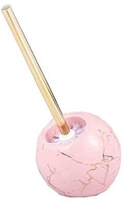 Toilet Brush Bathroom Accessories Ceramic Dome Toilet Brush And Holder Set Floor Standing Decorative Toilet Bowl Brush With Long Handle For Bathroom Toilet Brushes & Holders (Color : Roze, Size : 13