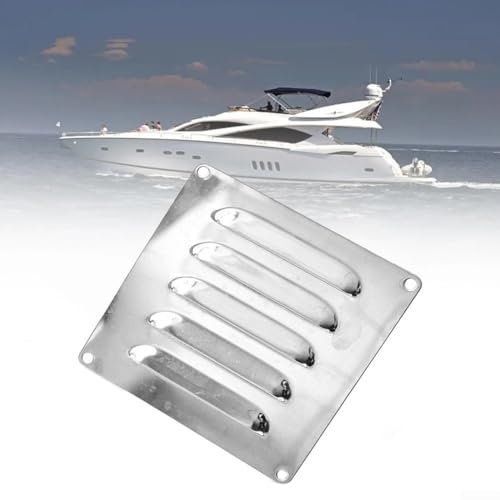 Rejilla de ventilación cuadrada de acero inoxidable para barco, rejilla de ventilación ciega, 120 x 120 mm