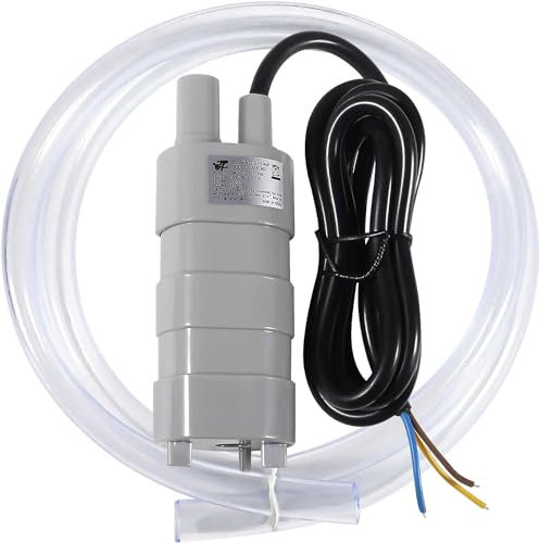 ALAMSCN Submersible Water Pump 12V 600L/H High Flow Pumps Micro Motor Water Pump Low Noise with PVC Tubing for Fish Tank, Aquarium, Garden Watering (Type 2)