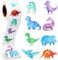 Dinosaurier Aufkleber, 500 Stück Runde Dino Sticker, Belohnungsaufkleber, Tiermuster Aufkleber für Kinder