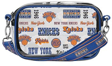FOCO Unisex NBA Team Logo Stripe Clear Crossbody Bag Umhängetasche, Retro-Druck
