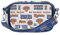 FOCO Unisex NBA Team Logo Stripe Clear Crossbody Bag Umhängetasche, Retro-Druck
