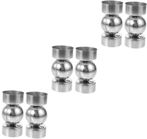 ARTIBETTER 3 Sätze Verstellbarer Handlaufverbinder Runder Beschlag Aus Edelstahl Für Geländerdeck Multifunktionaler Treppenverbinder 2 Stück * 3