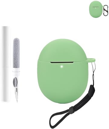 Silicone Protective Case for Google Pixel Buds Pro 2 Earbuds - Durable and Eco-Friendly Bluetooth Earphone Cover with Precise Holes - Matcha Green