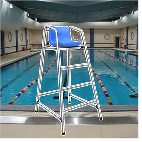 Generico Sedie da Bagnino Alte, sedie da Bagnino da 120 150 180 cm per Piscina, Sedia da Bagnino in Acciaio Inossidabile 304 per Spiaggia, Parco Acquatico, Sedia da Bagnino per Interni ed Esterni, sc