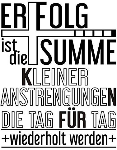 Docliick® Wandtattoo Spruch ERFOLG IST DIE SUMME.. Wandtattoo deutsch Docliick DC-145-AL (Vinyl, 20 x 30 cm)
