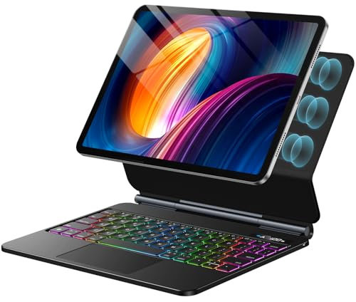 Wenlaty Schutzhülle für iPad Air 27,9 cm (11 Zoll) mit Tastatur (M3/M2) 2025/2024, iPad Pro 11 Zoll (5. / 4. / 3. / 2. / 1. Generation) und iPad Air 5. / 4. Generation 27,7 cm (11 Zoll