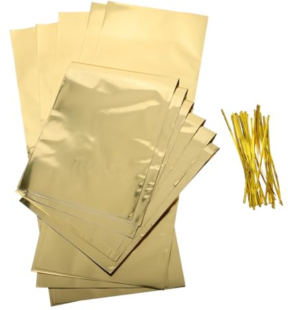 PRETYZOOM 10 Stück Wiederverwendbare Spirituosenbeutel aus Aluminium mit Opakem Material und Elegantem Design für Hochzeiten und Neujahr in Glänzendem Gold