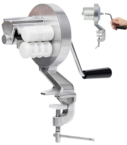 Cavatelli Maker Maschine, Aluminiumlegierung Makkaroni Maker mit Handkurbel und Tischklemme, Portable Hand Nudelpressmaschine mit Handkurbel für Orecchiette Gnocchetti Nudelmuscheln