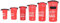 DonDon Dry Bag wasserdichte Tasche 2l, 5l, 10l, 15l, 20l, 30l Pack-Sack Beutel mit Schultergurt - rot 30 Liter