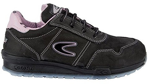 COFRA Alice S3 SRC Scarpe antinfortunistiche da donna in stile sneaker, nero rosa, 36 EU
