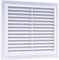 9 x 9 White Plastic Louvre Air Vent - Grille Flyscreen Cover Wall Door Mesh Grid