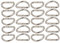 sourcing map 20Stk 10mm Innenbreite Metall Halbrund Form Nicht geschweißter D-Ring Silberton DE de