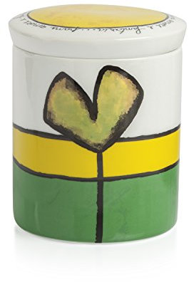 Egan Barattolo Collezione Pane Amore e Fantasia. Oggetto Realizzato in Porcellana di Colore Verde e Bianco. Dimensione: 10,7 cm. La referenza è PAF02T/V